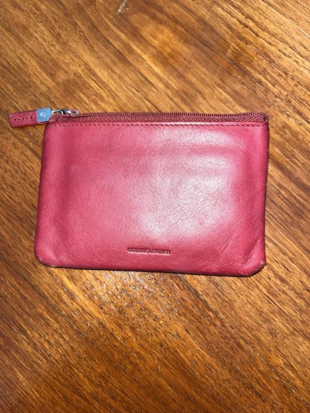 Rolfs Essential Mini Wallet Genuine Leather ID case & coin purse Red